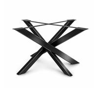 Magnetic Mobel Struttura del tavolo Orion Design a croce, robusta, robuste guide per tavoli, acciaio, gambe del tavolo, metallo (Nero, 113x73xH71)