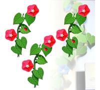 Magnetic Morning Glory Fridge Magnets,Climbing Ivy Fridge Magnets Vine,3D Print Cutes Flower Plant Decor for Kitchen,Locker,Home Or Office Decoration