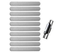 Magnetic Mount Steel Plates, 10-Piece Metal Strips, Self-Adhesive Backing, for Phone Case Mounting, Vehicle Dashboard, Craft Room, Fridge, Lab, Workshop, Retail Display Use