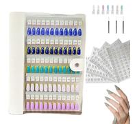 Magnetic Nail Book, 2025 New Nail Color Display Book, Art Salon Design Booklet for Manicurist, Magnet Removable Blank Sample Display Organizer (180Pc,white)