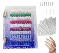 Magnetic Nail Book, 2025 New Nail Color Display Book, Art Salon Design Booklet for Manicurist, Magnet Removable Blank Sample Display Organizer (240Pc,Dark Blue)