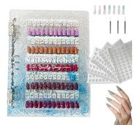 Magnetic Nail Book, 2025 New Nail Color Display Book, Art Salon Design Booklet for Manicurist, Magnet Removable Blank Sample Display Organizer (240Pc,Blue)