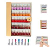 Magnetic Nail Book, 240 Nail Color Display Book Organizer with 240 Magnetic Tips, Professional Salon Nails Art Color Chart & Practice Stand for Easy Preview & Storage (Brown,180Pcs)