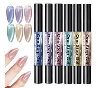 Magnetic Nail Pens Six Pack UV Gel Glossy Fast Drying Manicure