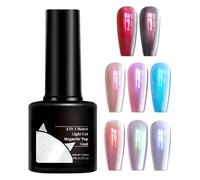 Magnetic Nail Polish, Gel Top Coat, Glitter Finish, 7ml Mini Bottle, 2 in 1 Professional Shine and Seal, Long-Lasting Wear, Salon-Quality Manicure for Women Bridal Holiday Wedding Home Use