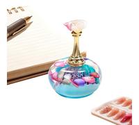 Magnetic Nail Stand - Resin, 30g Heart-Shaped Alloy Practice Holder | Embedded Seashell Split Design Display Organizer For Beginners, Professional Nail Painting, DIY Finger Hand, Home