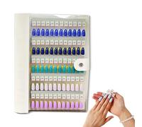 Magnetic Nail Swatches Book,120/180/240 Nail Color Display Book, With Transparent Nails, Art Salon Design Display Booklet for Manicurist (White,180 color)
