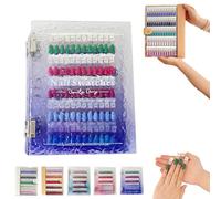 Magnetic Nail Swatches Book, 120/180/240 Nail Color Display, Professional Removable Magnet Organizer with Nail Book for Manicurists & Salon Design (Gradient Dark Blue,180Pcs)
