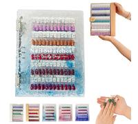 Magnetic Nail Swatches Book, 120/180/240 Nail Color Display, Professional Removable Magnet Organizer with Nail Book for Manicurists & Salon Design (Gradient Blue,120Pcs)