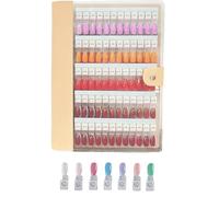 Magnetic Nail Swatches Book, 120 Nail Color Display Book, 2025 New Nails Color Display Books, Easy Swatches & Try-On, No Need Pasting, No Need Glue (apricot)