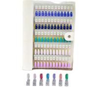 Magnetic Nail Swatches Book, 120 Nail Color Display Book, 2025 New Nails Color Display Books, Easy Swatches & Try-On, No Need Pasting, No Need Glue (white)