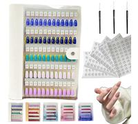 Magnetic Nail Swatches Book, 2025 New 120/180/240 Nail Color Display Book, Magnet Blank Nail Organizer Storage, Nail Art Salon Design Display Booklet for Manicurist (White,240Pc)