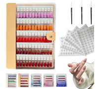 Magnetic Nail Swatches Book, 2025 New 120/180/240 Nail Color Display Book, Magnet Blank Nail Organizer Storage, Nail Art Salon Design Display Booklet for Manicurist (Brown,120Pc)