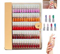 Magnetic Nail Swatches Book, 2025 New Nail Color Display Book, Professional Magnet Removable Blank Nails Sample Display Organizer, Nails Art Salon Design Booklet for Manicurist (240pc,Apricot)