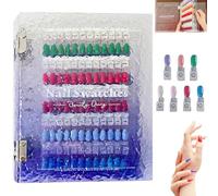 Magnetic Nail Swatches Book, 2025 New Nail Color Display Book, Professional Magnet Removable Blank Nails Sample Display Organizer, Nails Art Salon Design Booklet for Manicurist (120pc,Purple)