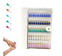 Magnetic Nail Swatches Book,2026 New Upgrade 120/180/240 Nail Color Display Book, Magnet Blank Nail Organizer Storage, with Transparent Nails and Digital tags(White,120pcs)