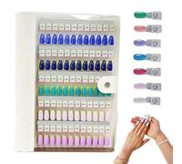 Magnetic Nail Swatchs Book, 120/180/240 Nail Color Display Book Organizer with Magnetic Tips, Professional Salon Nail Art Color Chart , Nail Art Salon Design Booklet for Manicurist (White,120PCS)