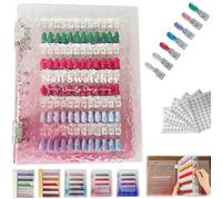 Magnetic Nail Swatchs Book, 2025 New 120/180/240 Nail Color Display Book, Professional Magnet Removable Blank Nail Art Salon Design Display Booklet for Manicurist (Red,120PCS)