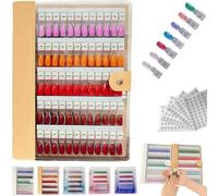 Magnetic Nail Swatchs Book, 2025 New 120/180/240 Nail Color Display Book, Professional Magnet Removable Blank Nail Art Salon Design Display Booklet for Manicurist (Brown,180PCS)