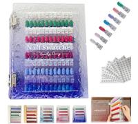 Magnetic Nail Swatchs Book, 2025 New 120/180/240 Nail Color Display Book, Professional Magnet Removable Blank Nail Art Salon Design Display Booklet for Manicurist (Purple,120PCS)