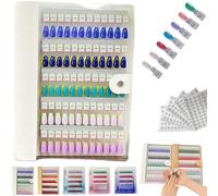 Magnetic Nail Swatchs Book, 2025 New 120/180/240 Nail Color Display Book, Professional Magnet Removable Blank Nail Art Salon Design Display Booklet for Manicurist (White,180PCS)