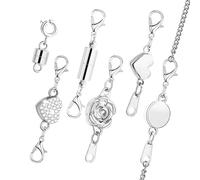 Magnetic Necklace Clasps - Alloy Strong Magnet Chain Extender Connector Set, Lobster Clasp Bracelet And Necklace Extenders For Jewelry Making, Daily Wear, Holiday, Wedding, Women Girls Birthday