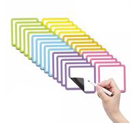 Magnetic Note Pad Fridge, Erasable Message Board, Reusable Label Stickers, Dry-Wipe Writing, Kitchen Planning Sheet, Ideal for Home Organization, Locker Notes, School Whiteboard Use, 8x8cm