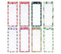 Magnetic Notepad - 8 Pack Tear Off Memo, Fridge Shopping List Pad, White | Kitchen Organization Accessory, Forte Magnet Backing, Non Adhesive Sheets, Daily Grocery Planner, Fridge Notepad, Paper Note