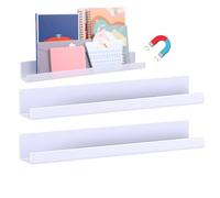 Magnetic Organizer Shelf - Rack, Metal sur-face Bookshelf | 2 pezzi Clear Acrylic Wall-Mounted Holder With Heavy-Duty Magnets for Classroom Supplies, Kitchen Storage, and Fridge Accessories Daily