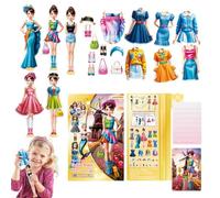 Magnetic Paper Dolls - Compact Size, Magnetic Princess Dress Up Game
