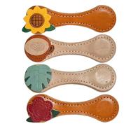 Magnetic Personalised Bookmarks With Elegant Rose, 4pcs Magnetic Vintage Bookmarks Made From Leather | Book Page Holder And Book Accessory For Women Men, Lovers, Readers And Teachers