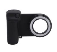 Magnetic Phone Camera Grip with Fill Light for Live Streaming, Black | Detachable Bluetooth Remote, Rear Selfie Mirror, 1/4 Inch Screw Hole