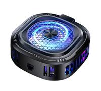 Magnetic Phone Cooler - 6.2cm Compact Radiator, ABS Smartphone Heatsink, 3 Speed Cooling Fan with RGB Lighting and Quiet | Mobile Temperature Control Device for Live Streaming Recordi