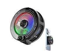 Magnetic Phone Cooler - Adjustable 3 Speed Wireless Cooling Fan for Home Use, Outdoor Entertainment with Silent Function, Smartphone Clip for Car Travel, White Abs