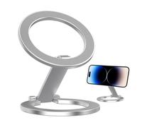 Magnetic Phone Holder - 2.5x2.28 Inches Cell Phone Holder | Magnetic Desktop Stand Alloy | Foldable Desktop Phône Holders Cell Mount | Portable Phones Holders Stands CellPhone Stand Hôlder for Car