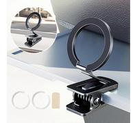 Magnetic Phone Holder Clip for Car, Portable Foldable Magnet Table Mount Phone Holder Clamp for Desktop