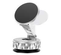 Magnetic Phone Mount, Car Dashboard Holder, 3.39 inches, 360-Degree Rotating Suction Cup Design, Strong Grip with Fit, for Automotive Interiors, Gym Desktops, Use