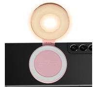 Magnetic Phone Selfie Light, LED Lamp Clip, 2.36x2.76x0.79 inches, Portable Rechargeable 360° Adjustable with Mirror, Ring Light for Vlogging, Travel, Zoom, Conference, Recording, Photography