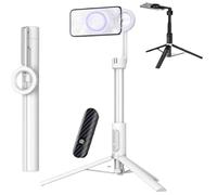 Magnetic Phone Tripod,Extendable Portable Travel Selfie Stick Tripod,360° Rotation Phone Stand for Video Recording,51.18/63in Multifunctional desktop holder with Wireless Remote