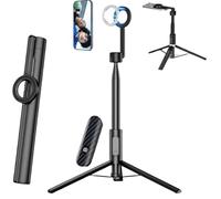 Magnetic Phone Tripod,Extendable Portable Travel Selfie Stick Tripod,360° Rotation Phone Stand for Video Recording,51.18/63in Multifunctional desktop holder with Wireless Remote