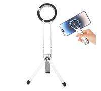 Magnetic Phone Tripod, Foldable Aluminum Stand for Viewing, 8.19x4.53 Inches Portable Holder with Adjustable Angles, General Mount for Desk, Outdoor, Entertainment, Video Calls, Home