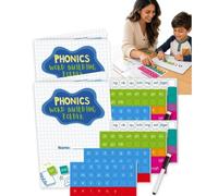 Magnetic Phonics Cards Kit 142 Pieces with Magnetic Board & Marker (2pcs)