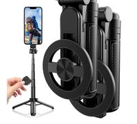 Magnetic Pocket Selfie Stick - Multifunctional Portable Magnetic Selfie Stick with Remote and 360°Rotation Tripod Stand for Phone for Video Recording, Travel, Vlog (2Pcs)