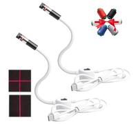 Magnetic Positioning Quilting Light for Sewing Machine, Quilting Guide Light, Sewing Guide Lights with Adjustable Dot/Straight Line/Crosshair Projection for Straight Stitching (2PCS-Crosshair+Line)