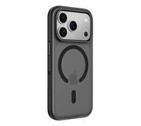Belkin SheerForce Grip Cover per iPhone 17 Pro Compatibile con MagSafe, Design Sottile con Linee Laterali Antiscivolo, Custodia Bumper per iPhone, Magnetica, Trasparente e Anti-urto, Nero