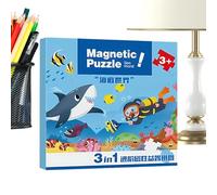 Magnetic Puzzle - 7.09 Inches Portable Jigsaw Toy for, Fun Parent-Child Interaction with Travel-Friendly Design, Educational Magnet Puzzle for Kids Ages 2-6 Boys and Girls