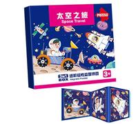Magnetic Puzzle Book, Learning Toys Set, Educational Magnet Activity Age 2-6 Preschool Kindergarten Travel Game for Road Trip Airplane Quiet Play Brain Development Toy Set