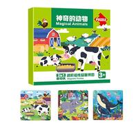 Magnetic Puzzle Book, Learning Toys Set, Educational Magnet Activity Age 2-6 Preschool Kindergarten Travel Game for Road Trip Airplane Quiet Play Brain Development Toy Set
