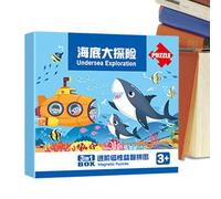 Magnetic Puzzle Book, Learning Toys Set, Educational Magnet Activity Age 2-6 Preschool Kindergarten Travel Game for Road Trip Airplane Quiet Play Brain Development Toy Set
