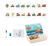 Magnetic Puzzle Box Toy - Learning Matching Game | Creative Travel Game with Carrying Case | Educational Toy | Suitable for Children Ages 3 and Up, Boys and Girls, Home Kindergarten